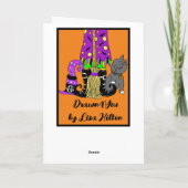 Carte Allons-y méchamment | Balai de sorcière   (Dos)