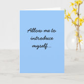 Carte Allow me to introduce myself... (Fleur jaune)