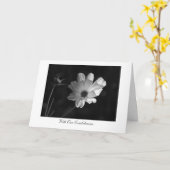 Carte Allumant le cosmos - avec nos condoléances (Fleur jaune)