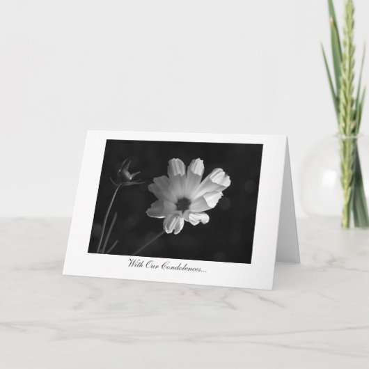 Carte Allumant le cosmos - avec nos condoléances (Devant)