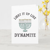 Carte Allumez-le comme Dynamite Hanoukka Card (Fleur jaune)