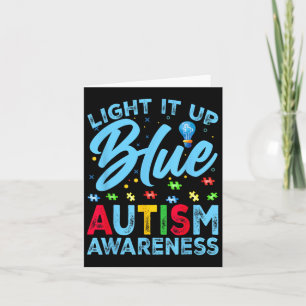 Carte Allumez-le Sensibilisation sur l'autisme Bleue Hom