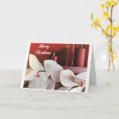 CARTE ALLUMEZ LES BOUGIES ET EMBALLEZ LE CADEAU-NOËL (Fleur jaune)