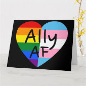 Carte Ally AF III - Drapeau LGBTQ Gay Trans Queer Pride (Fleur jaune)