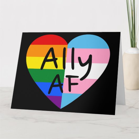 Carte Ally AF III - Drapeau LGBTQ Gay Trans Queer Pride (Devant)