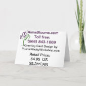 Carte Alma fleurit bouquet pourpre (Dos)