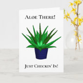 Carte Aloe Vera Pun | Amitié Vous Me Manquez (Fleur jaune)