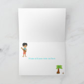 Carte Aloha African American Boy Anniversaire (Intérieur)