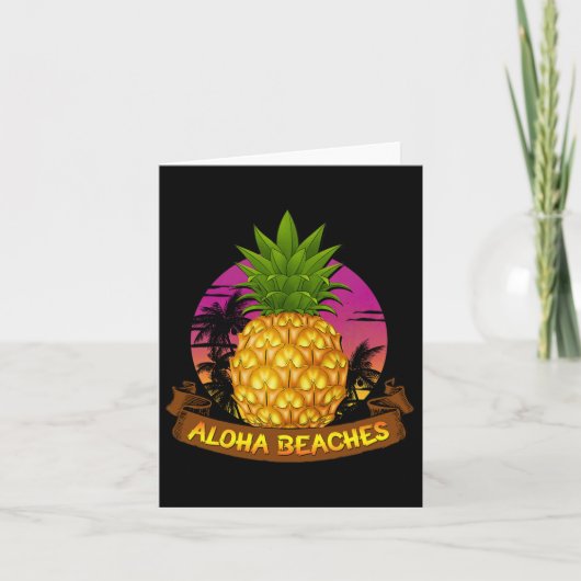 Carte Aloha Beach Hawaii Pineappy State Lovers Hawaii (Devant)
