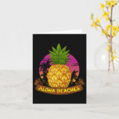 Carte Aloha Beach Hawaii Pineappy State Lovers Hawaii (Fleur jaune)