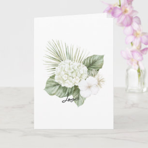 Carte Aloha Beach Tropical Hydrangea Floral Mariage