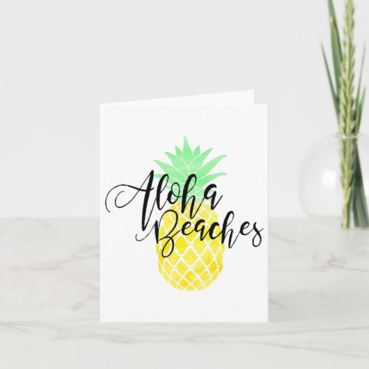 Carte Aloha Beaches Femme's Funny Summer Top (Devant)
