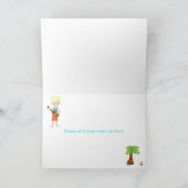Carte Aloha Blonde Hair Boy Anniversaire (Intérieur)