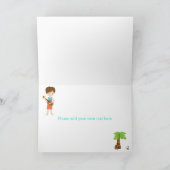 Carte Aloha Brown Hair Boy Anniversaire (Intérieur)