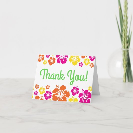 Carte Aloha Cute Hawaiian 1er Anniversaire Thème de fête (Devant)