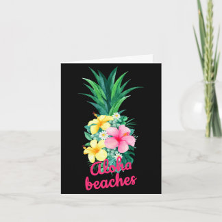 Carte Aloha fleurs d'ananas aloha hawaii vintage