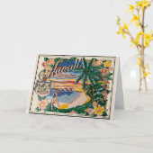 Carte Aloha Hawaii (Fleur jaune)