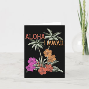 Carte Aloha Hawaii Luau Hawaiian Hibiscus Fleurs Vacati