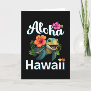 Carte Aloha Hawaii Tortue îles Hawaïennes Enfants Tout-P