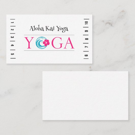 Carte Aloha Kai Yoga Punch (Devant / Derrière)