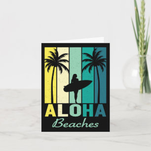 Carte Aloha Plages Surfer Girl Hawaii Vintage Hawaii