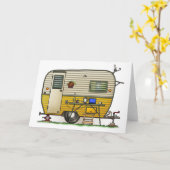 Carte Aloha remorque de campeur (Fleur jaune)