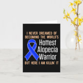 Carte Alopecia Aware Hair Loss Warrior Hottest Survi (Fleur jaune)