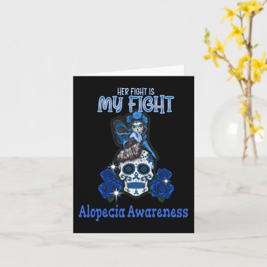 Carte Alopecia Conscience de sa lutte est mon combat (Fleur jaune)