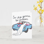 Carte Alors ça va être pour toujours Mariée et Groom (Fleur jaune)