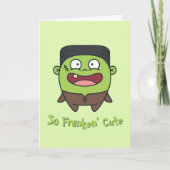 Carte Alors Franken' mignon drôle Frankenstein Halloween (Devant)