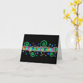 CARTE ALORS "HEUREUX" POUR VOUS FÉLICITATIONS (Fleur jaune)