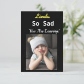 Carte Alors Triste Retraite Joyeuse Fille Grumpy (Debout devant)