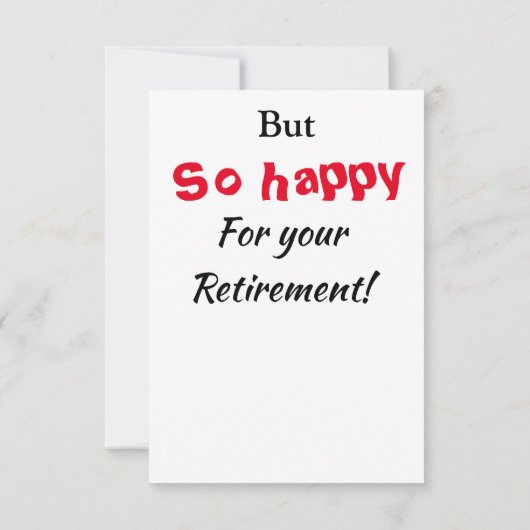 Carte Alors Triste Retraite Joyeuse Fille Grumpy (Dos)