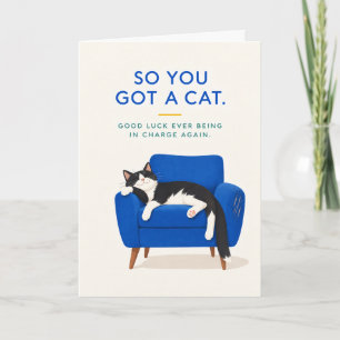 Carte Alors vous avez un chat drôle nouveau animal de co