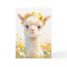 Alpaca à fleurs couronné