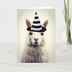 Carte Alpaca Adorable, Halloween