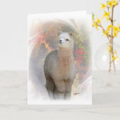 Carte Alpaca Automne (Fleur jaune)