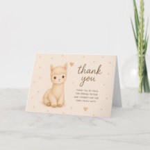 Alpaca Baby Shower Thank You