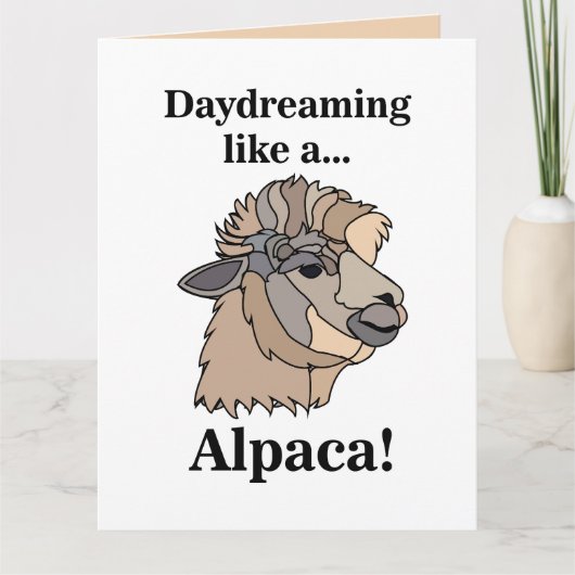 Carte Alpaca Lama Drôle (Devant)