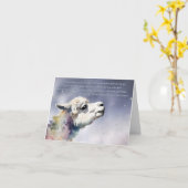 Carte Alpaca Loss Sympathy with a Spiritual Poem (Fleur jaune)
