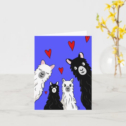 Carte Alpaca LOVE (Fleur jaune)