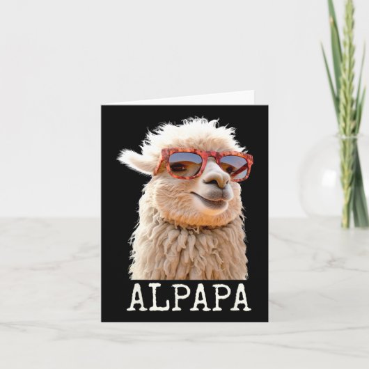 Carte Alpaca Papa Alpapa Lama Papa Mignon Alpaca Papa Pè (Devant)