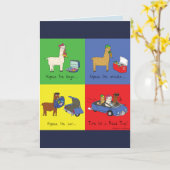 Carte Alpaca Roadtrip (Fleur jaune)