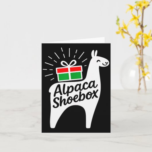 Carte Alpaca Scute Ss Cute Ssbox Christmas Child Giving (Fleur jaune)