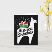 Carte Alpaca Shoebox Cadeau de Noël (Fleur jaune)