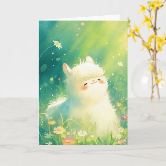 Carte Alpaca Sunshine Escape (Fleur jaune)