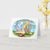 Carte ALPACA SWEATER (mat) par Jeff Willis Art (Fleur jaune)