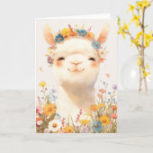Carte Alpaca Une prairie de joie (Fleur jaune)