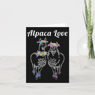 Carte Alpacas Llama Mariage mariée Groom Couple Love Mar