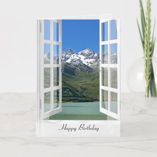 Carte Alpes Autrichiennes En Fenêtre Anniversaire (Devant)